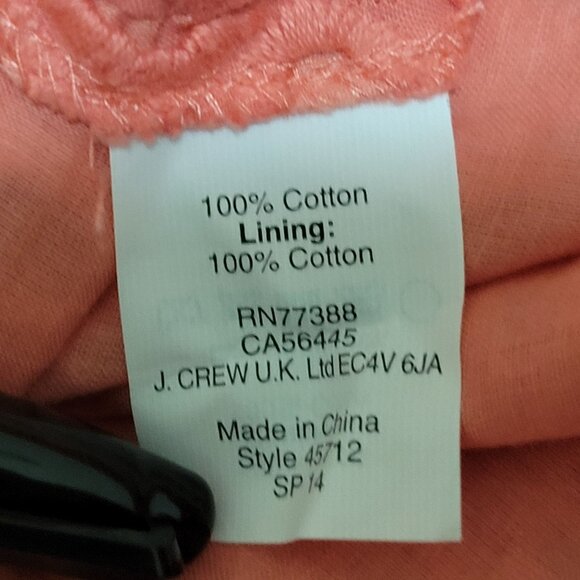 J Crew Mini Skirt Womens Size 8 Short Orange Pencil Eyelet Back Zip Casual Party - Picture 6 of 6